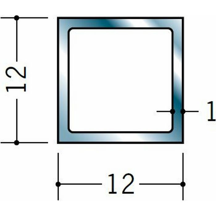 角棒 角パイプ 丸パイプ ステンレス 角パイプ12x12 H L 2m 056 当日出荷