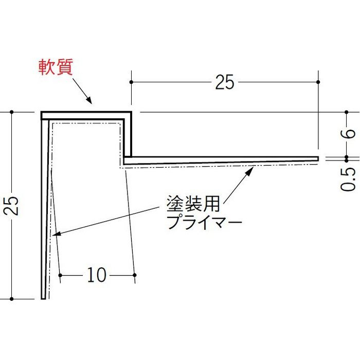 ペンキ クロス下地材 入隅 天井廻り 吸震 ビニール Ip 10 塗装用プライマー付 当日出荷